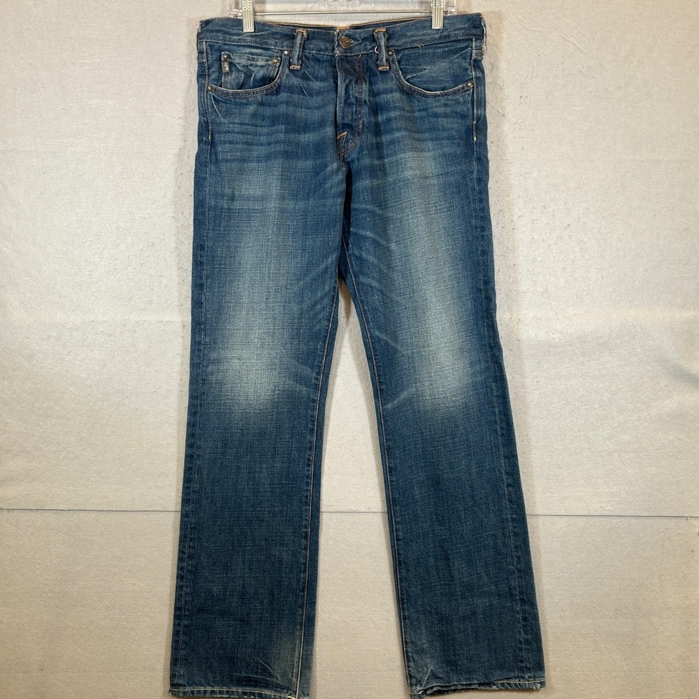 Y2K Abercrombie & Fitch Jeans Mens 30x32 Straight Leg Medium Wash Blue Denim